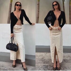 MANGO DENIM MAXI SKIRT